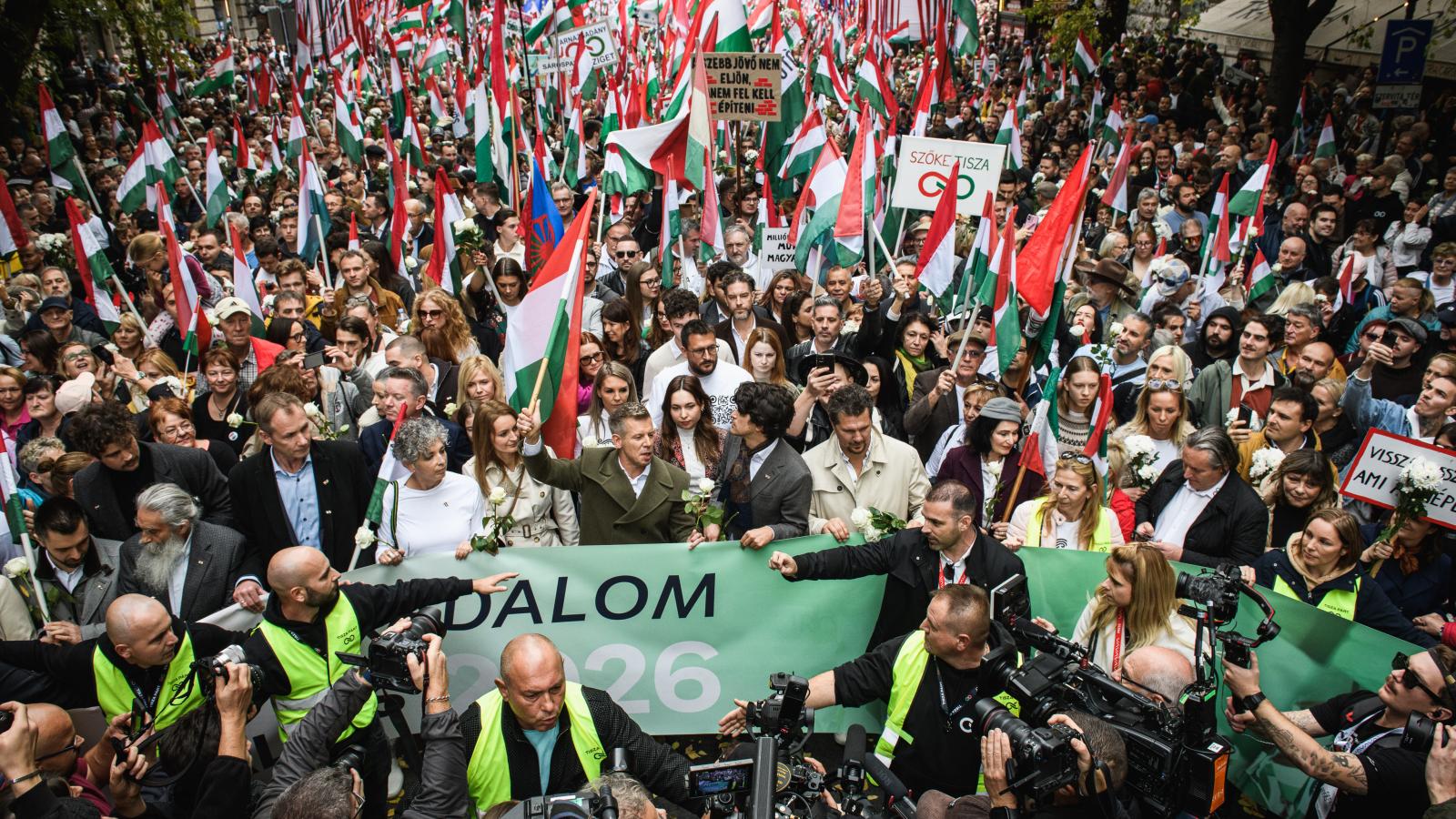 A Tisza Párt októbert 23-ai rendezvénye,.