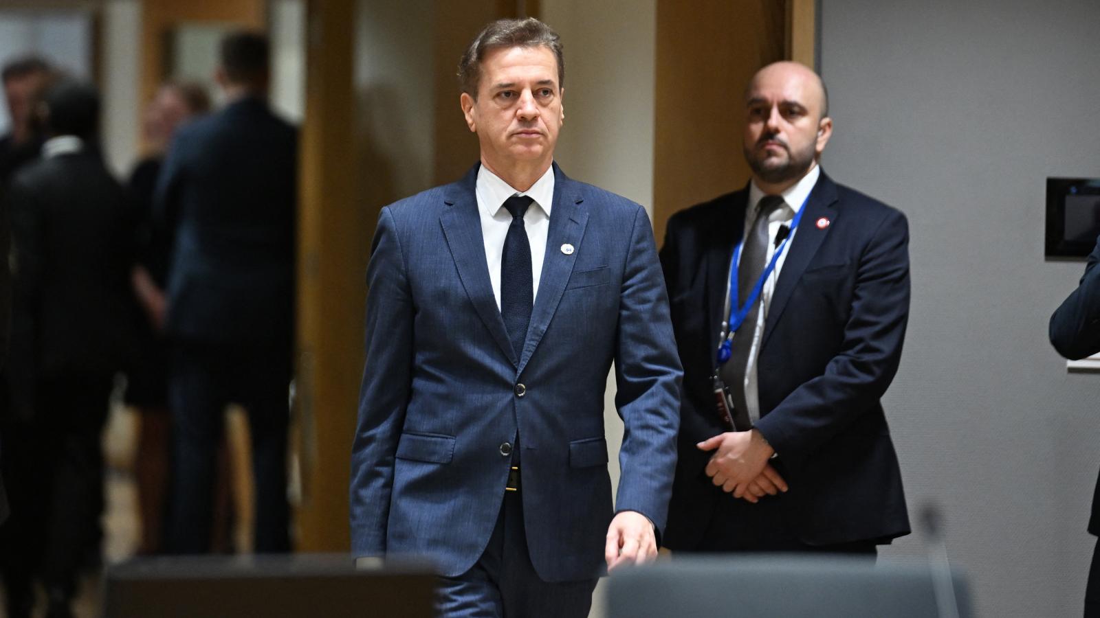 Robert Golob az Európai Tanács brüsszeli ülésén, Belgiumban, 2026. március 19-én.