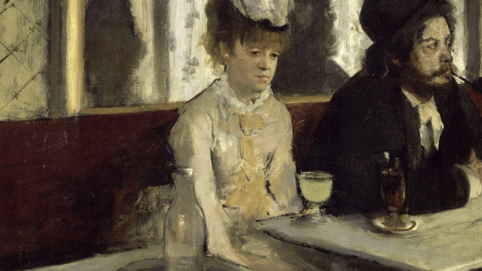 Edgar Degas: Kávéházban (Az abszint) 1875-1876, Musée d`Orsay, Párizs