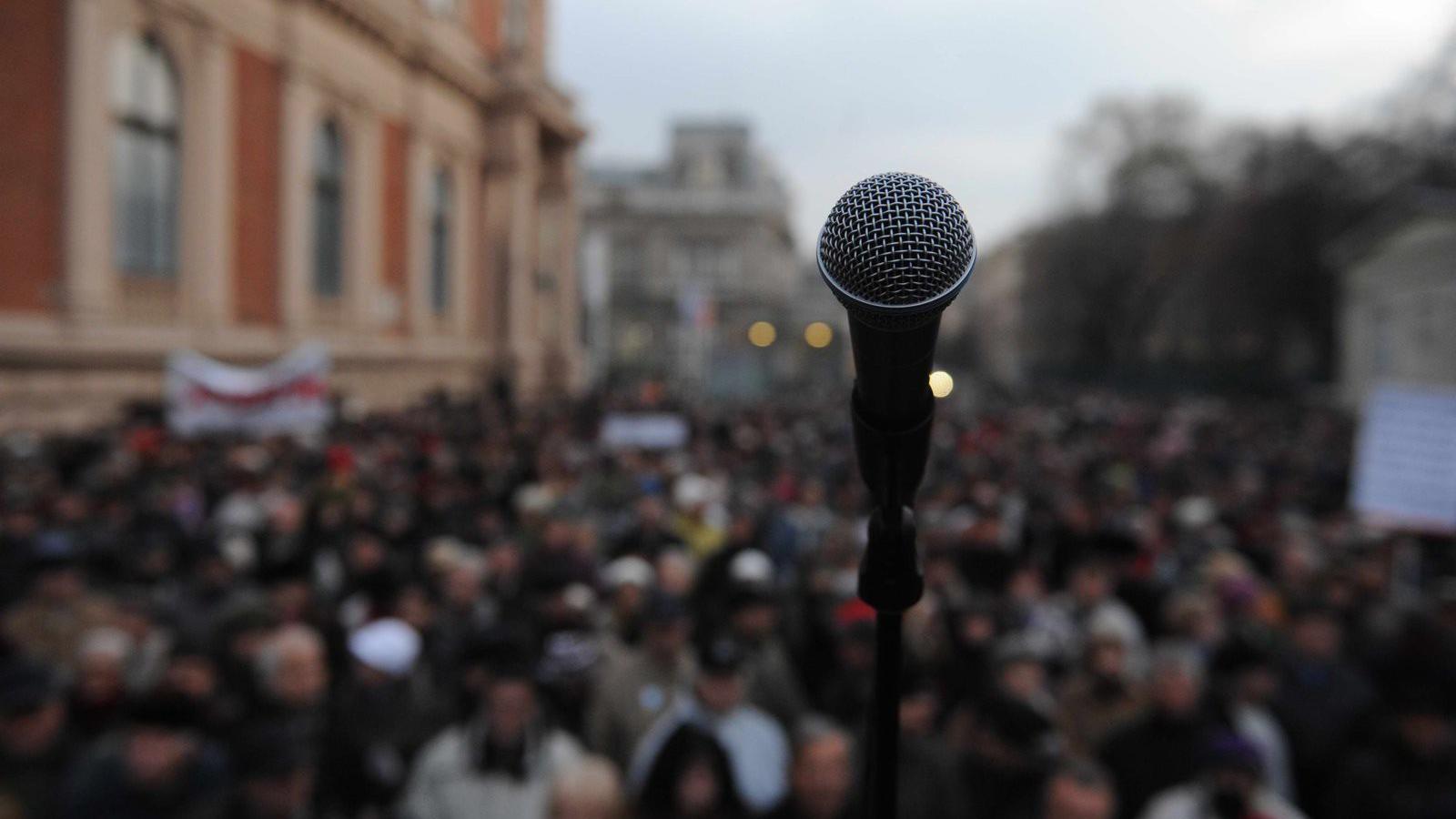 2012. január 22-én több ezren gyűltek össze a Klubrádió és a szólásszabadság védelmében FOTÓ: VAJDA JÓZSEF