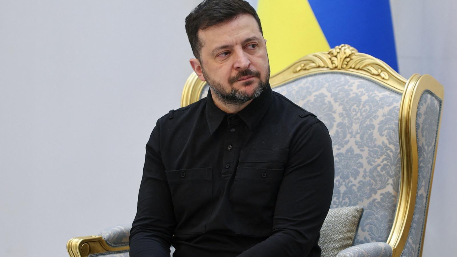 Volodimir Zelenszkij ukrán elnök – korábbi felvétel