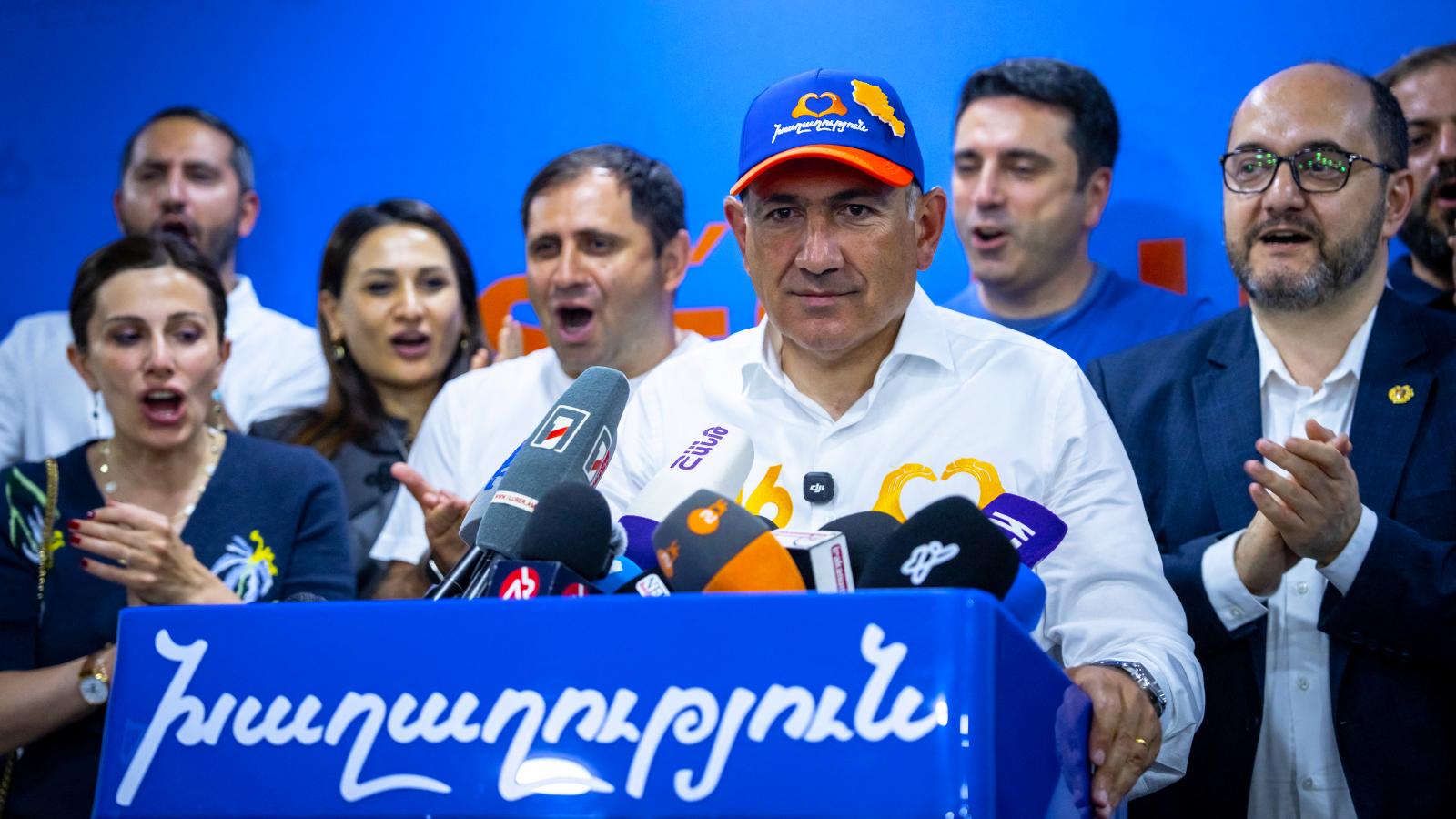 Nikol Pasinján miniszterelnök, Jerevánban, Örményországban, 2026. június 8-án