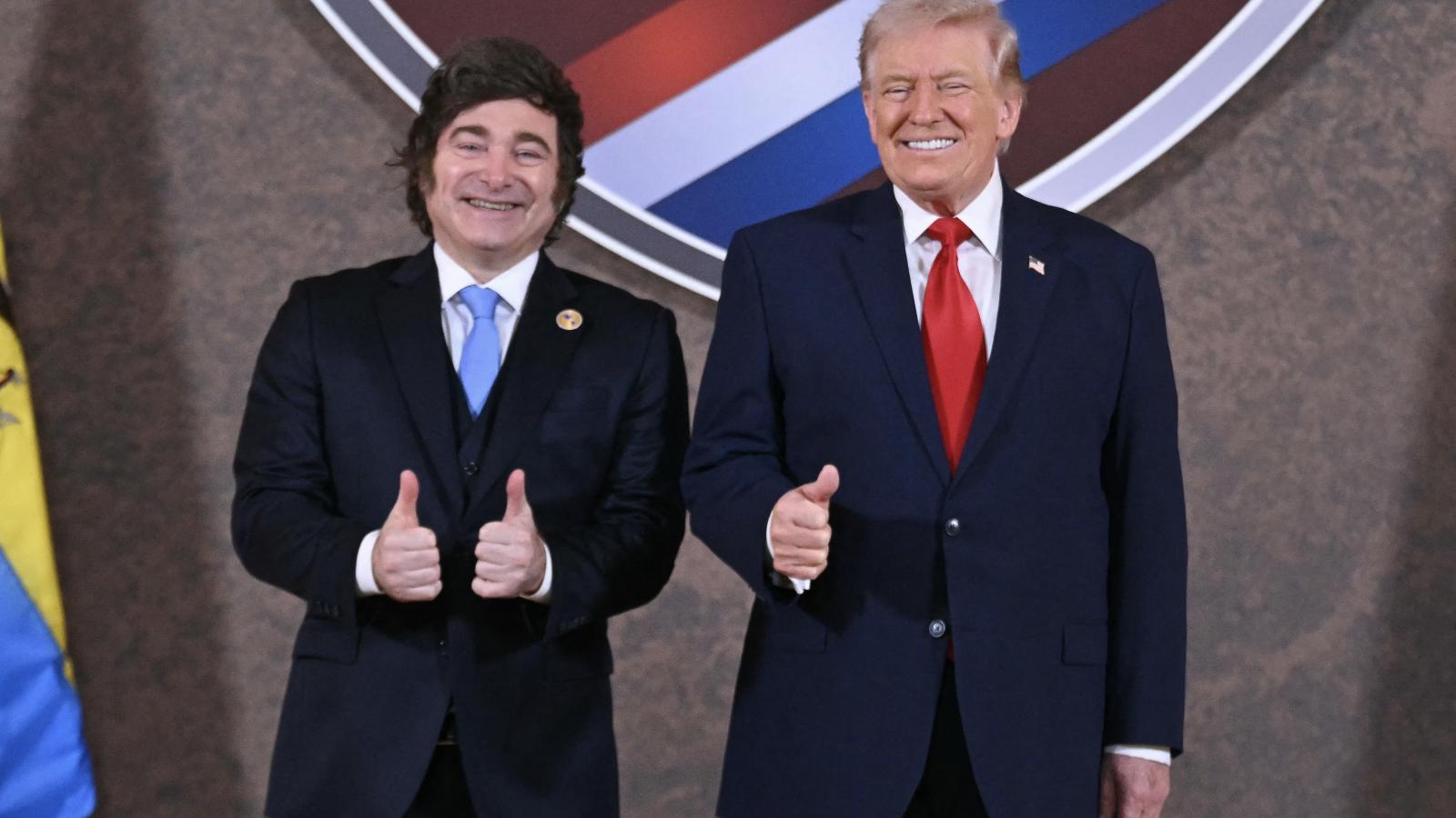 Javier Milei és Donald Trump 2026. március 7-én