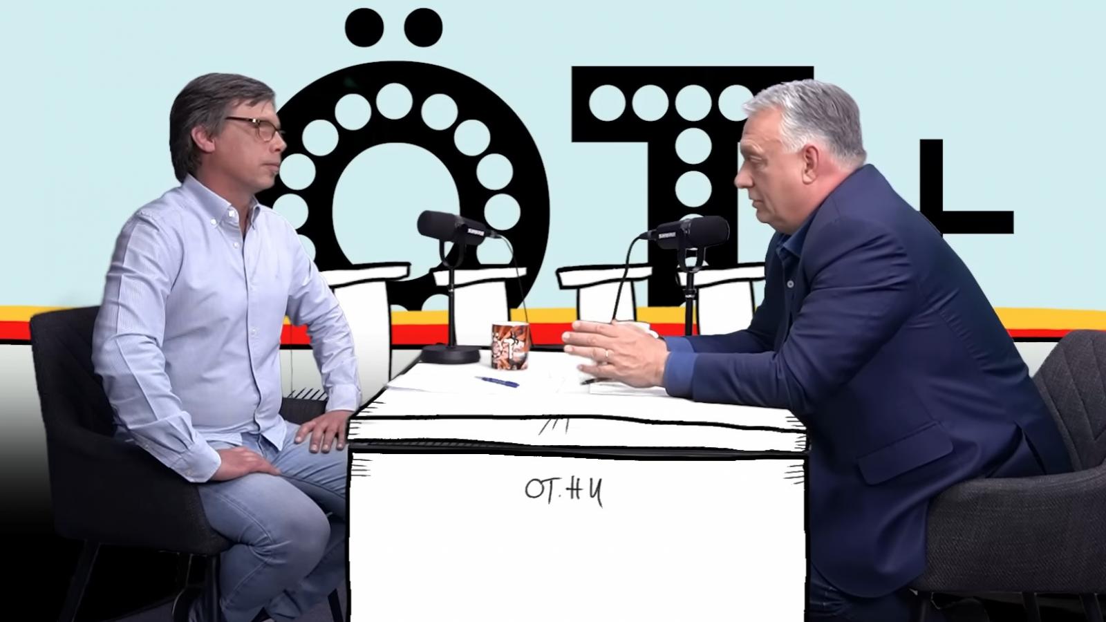Orbán Viktor interjút ad Hont Andrásnak 2025-ben.