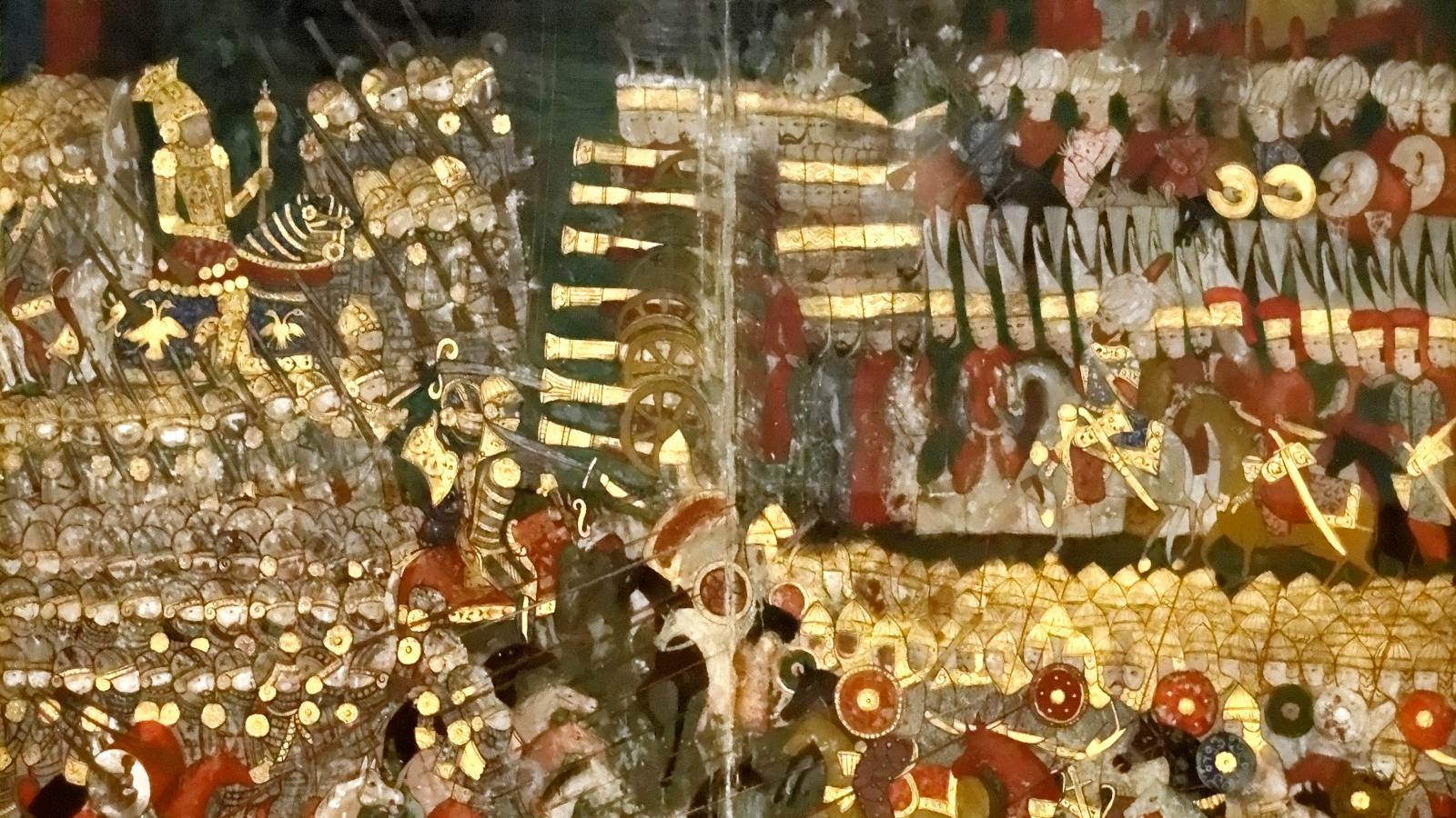 A mohácsi csata ábrázolása egykori török miniatúrán