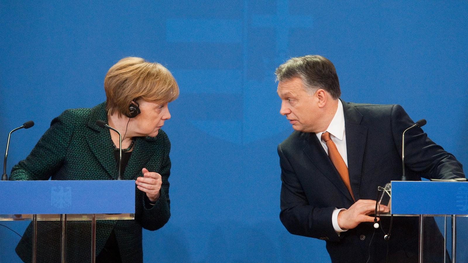 Angela Merkel és Orbán Viktor közös sajtótájékoztatója. Nem értették meg egymást mindenben FOTÓ: TÓTH GERGŐ