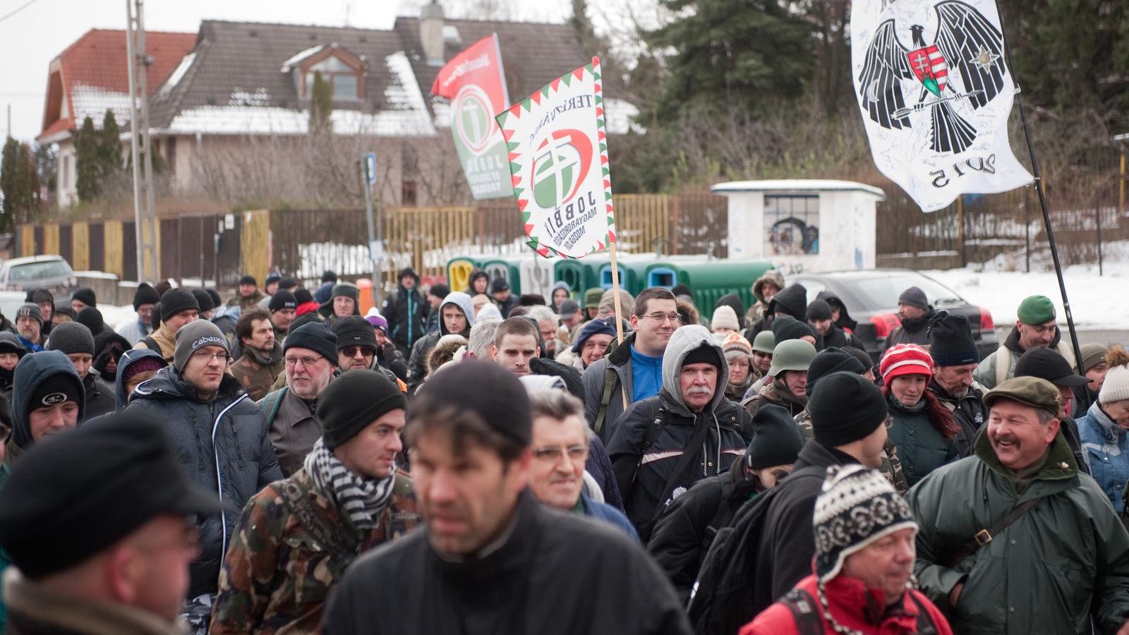 A Jobbik vasárnap Budapesten is vonult: a kitörés napjáról emlékeztek meg FOTÓ: TÓTH GERGŐ