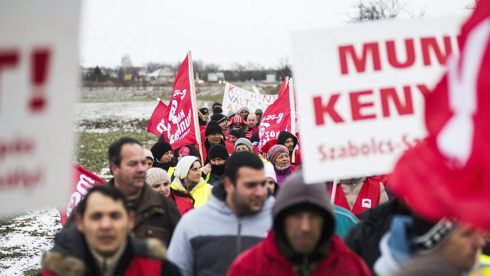 Az emberi méltóság menete Szabolcsban -  Győrtelek, 2015. február 9. MTI Fotó: Balázs Attila