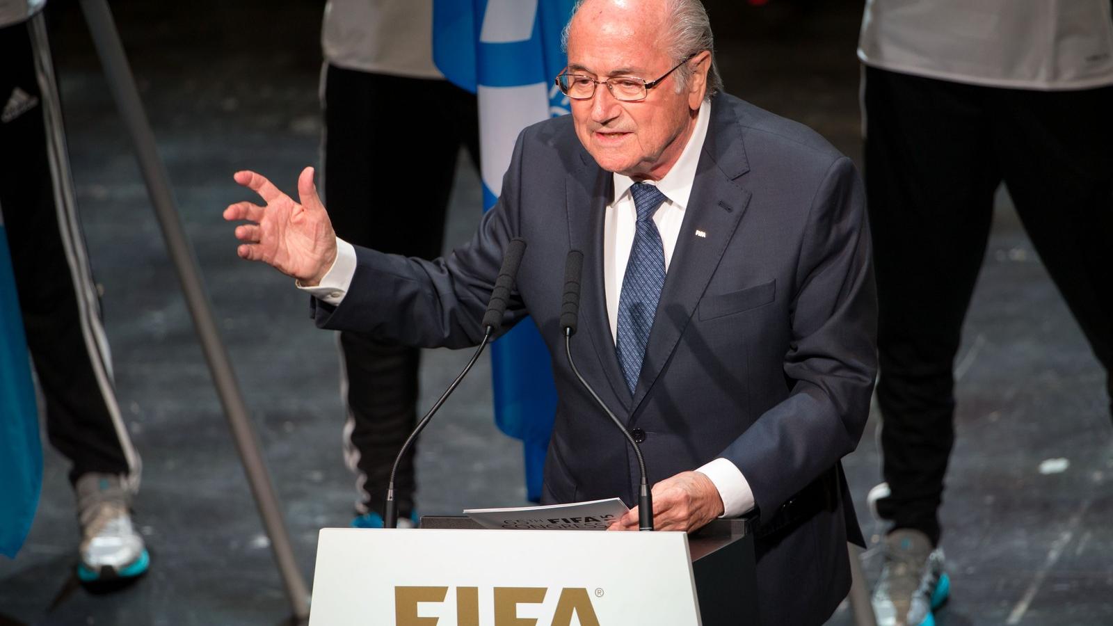 Sepp Blatter megnyitja a tisztújító kongresszust, a FIFA úgy tesz, mintha mi sem történt volna.  Fotó: Philipp Schmidli/Getty Im