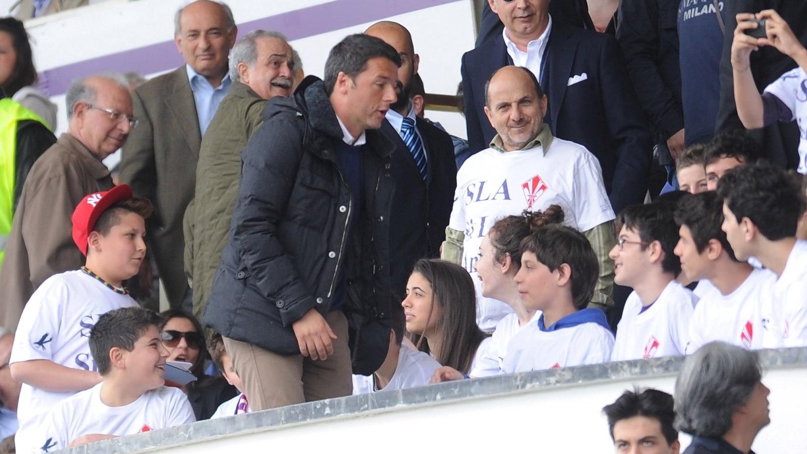 Matteo Renzi is szereti a focit: a kép a Fiorentina - Torino meccsen készült. Fotó: Dino Panato/ Getty Images.