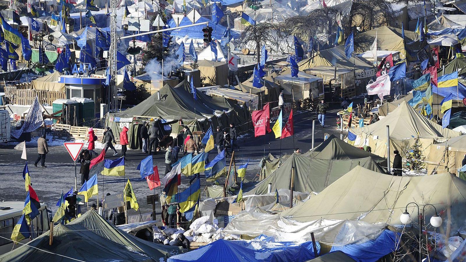 A Majdanon százezrek követelték az Azarov-kormány lemondását FOTÓ: EUROPRESS/GETTY IMAGES/ALEXANDER KOERNER