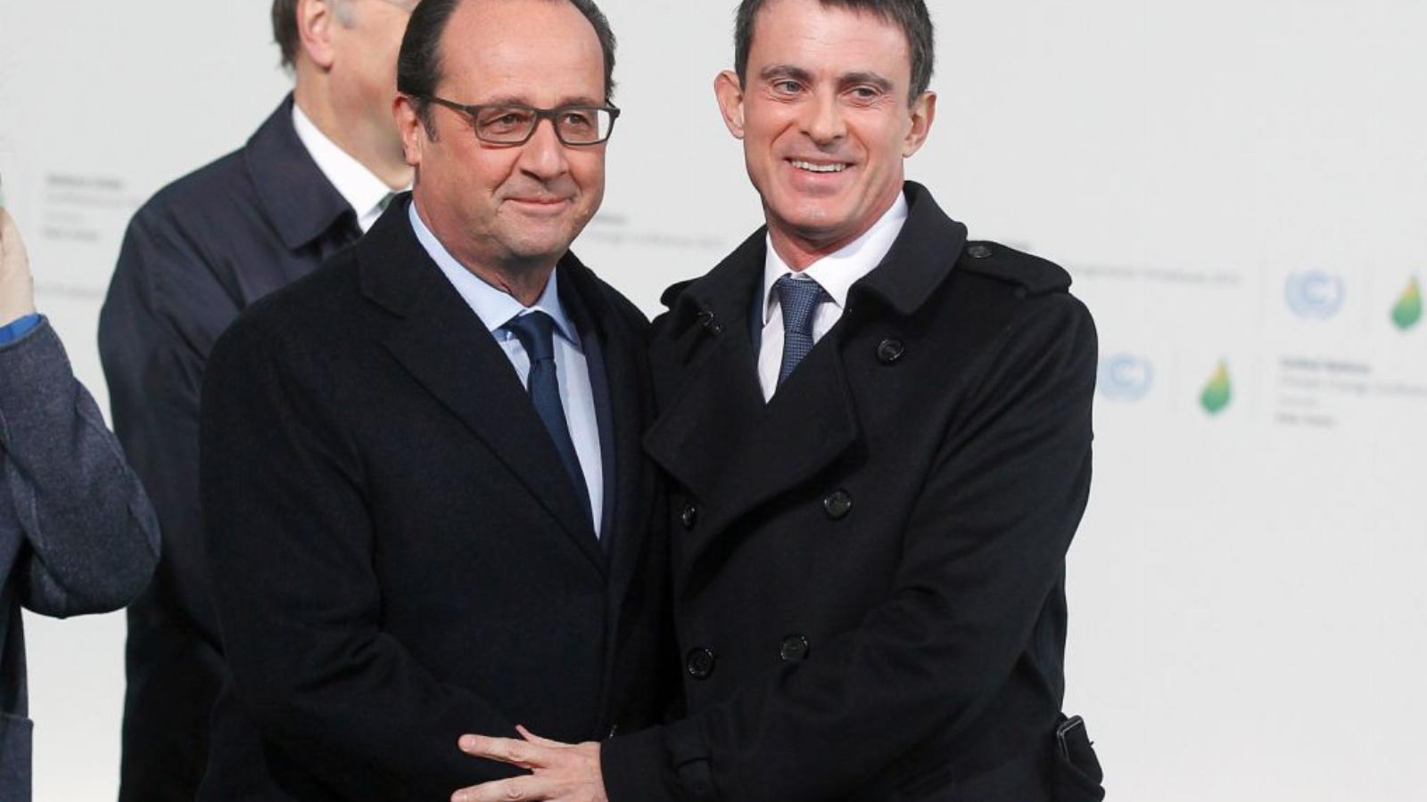 Francois Hollande és Manuel Valls – gazdaságélénkítő intézkedéseket jelent be januárban a szocialista kormányzat FOTÓ: EUROPRESS