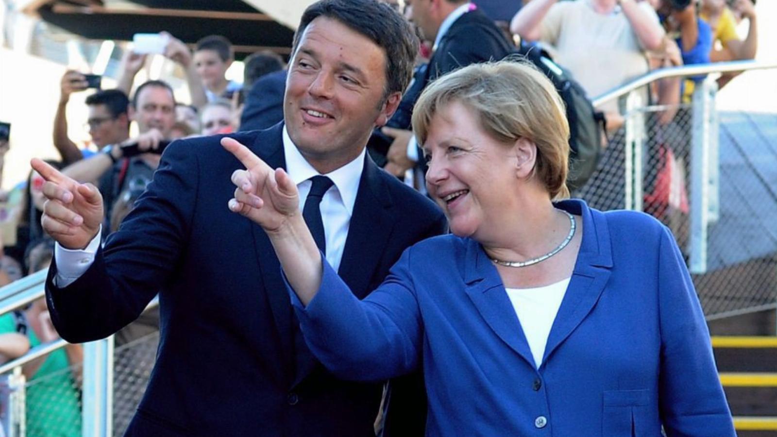 Merkel a milánói expón. Augusztusban még kiváló volt Renzi és a német kancellár viszonya FOTÓ: EUROPRESS/GETTY IMAGES/PIER MARCO