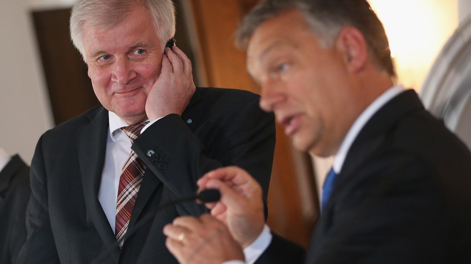 Seehofer bajor és Orbán magyar miniszterelnök - Fotók: Sean Gallup/Getty Images