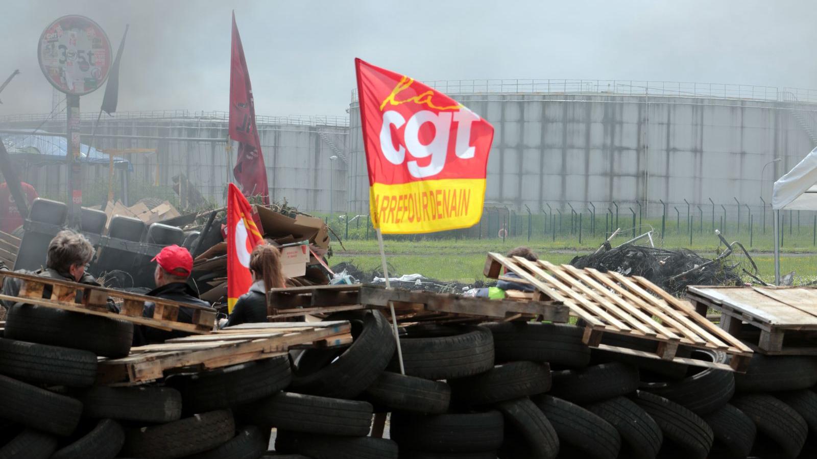 A CGT szakszervezet zászlói alatt gyülekeztek a tiltakozók FOTÓ: EUROPRESS/GETTY IMAGES/SYLVAIN LEFEVRE