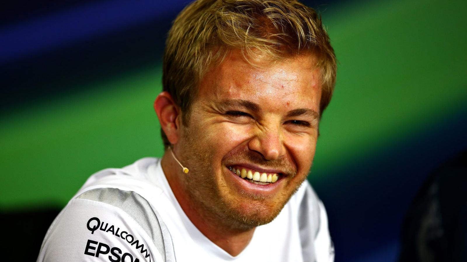 Bajnoki éllovasként Rosberg még önfeledten mosolygott a sajtótájékoztatón – lesz rá oka vasárnap is? FOTÓ: EUROPRESS/GETTY IMAGE