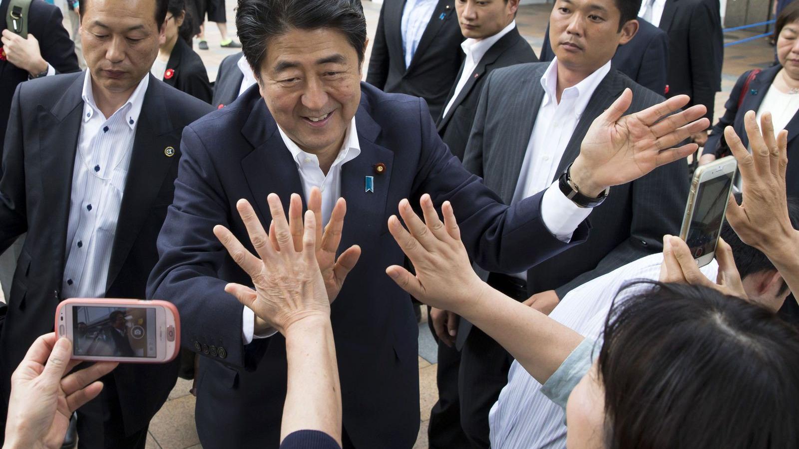 Abe Sinzo belevetette magát a felsőházi választási kampányba FOTÓ: EUROPRESS/GETTY IMAGES/TOMOHIRO OHSUMI