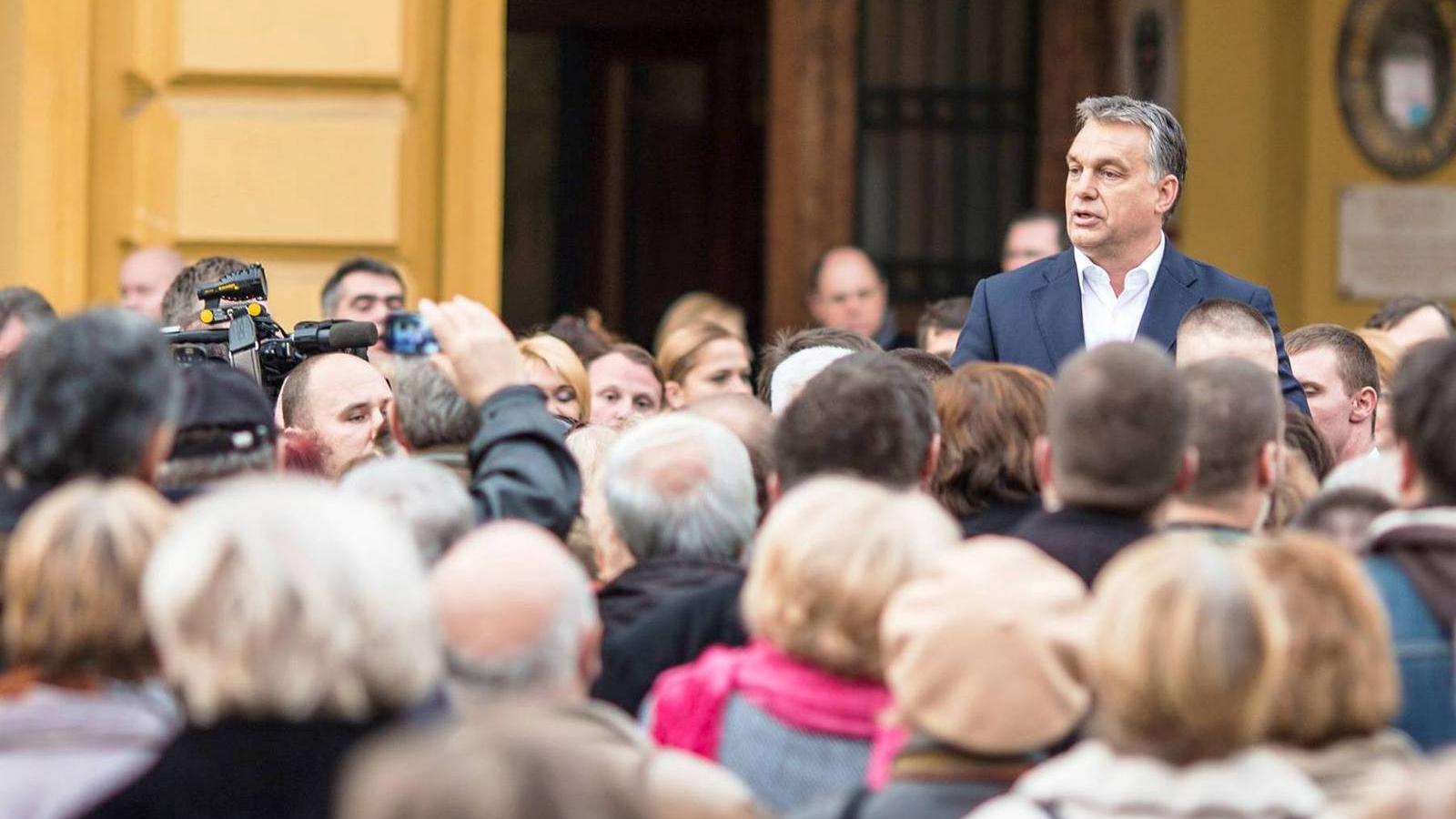 Orbán Viktor nyíregyházi roadshow-ja. Forrás: Facebook/Orbán Viktor