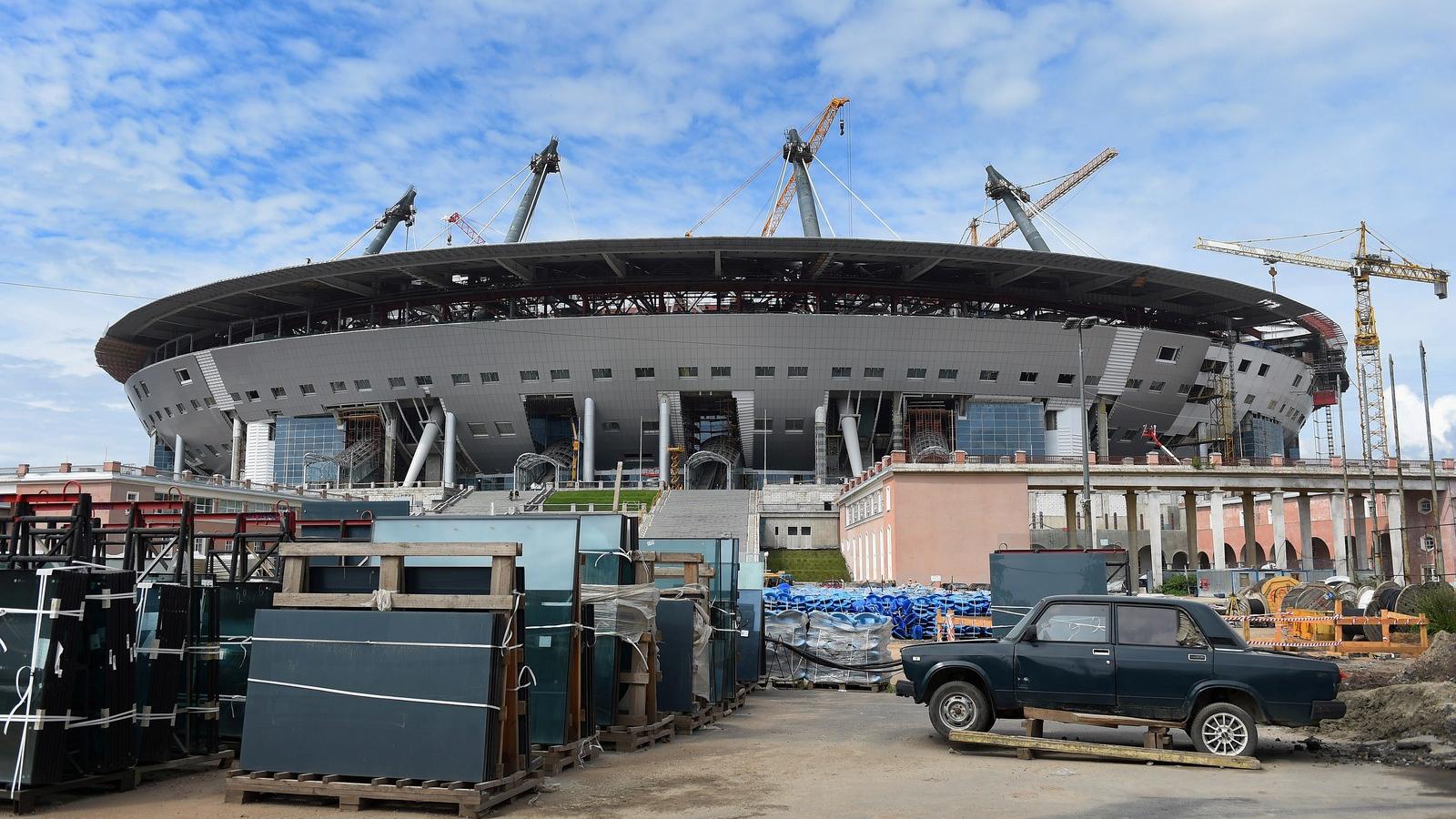 Még nem készült el a szentpétervári stadion FOTÓ: EUROPRESS/GETTY IMAGES/LAURENCE GRIFFITHS