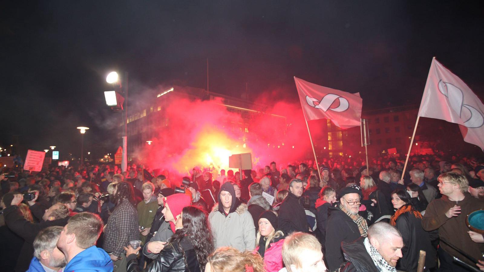 Heves tüntetések zajlottak Reykjavíkban a pénzügyi válság idején FOTÓ: EUROPRESS/GETTY IMAGES