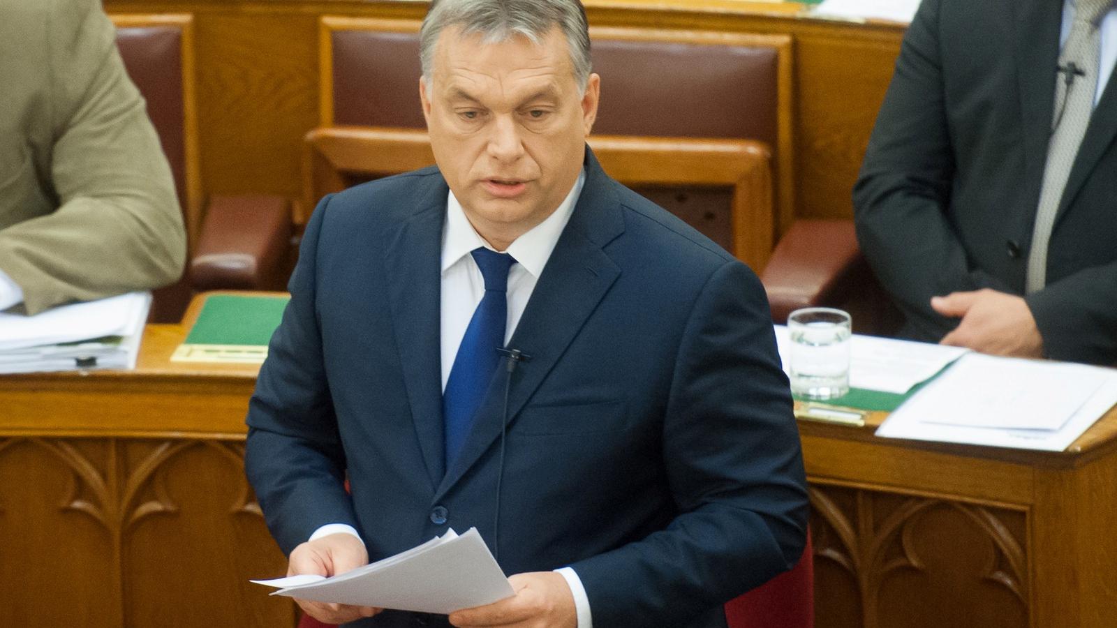 Orbán Viktor az Országgyűlés ülésén. FOTÓ: Molnár Ádám/Népszava