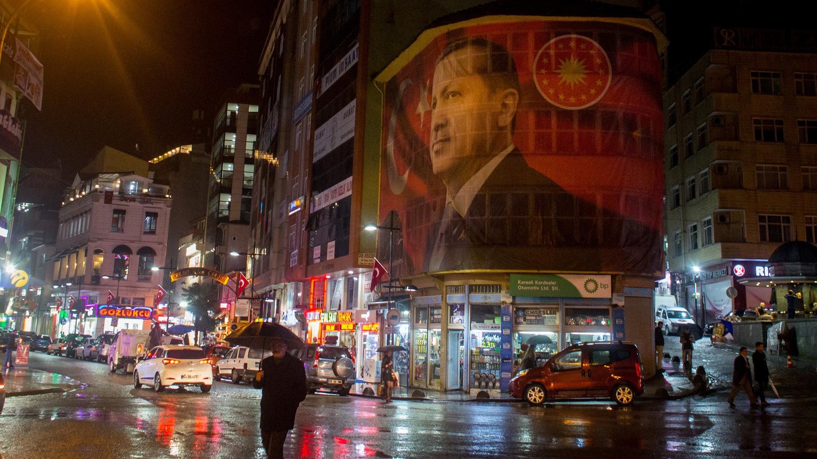 Erdogan plakátja. FOTÓ: Chris McGrath/Getty Images