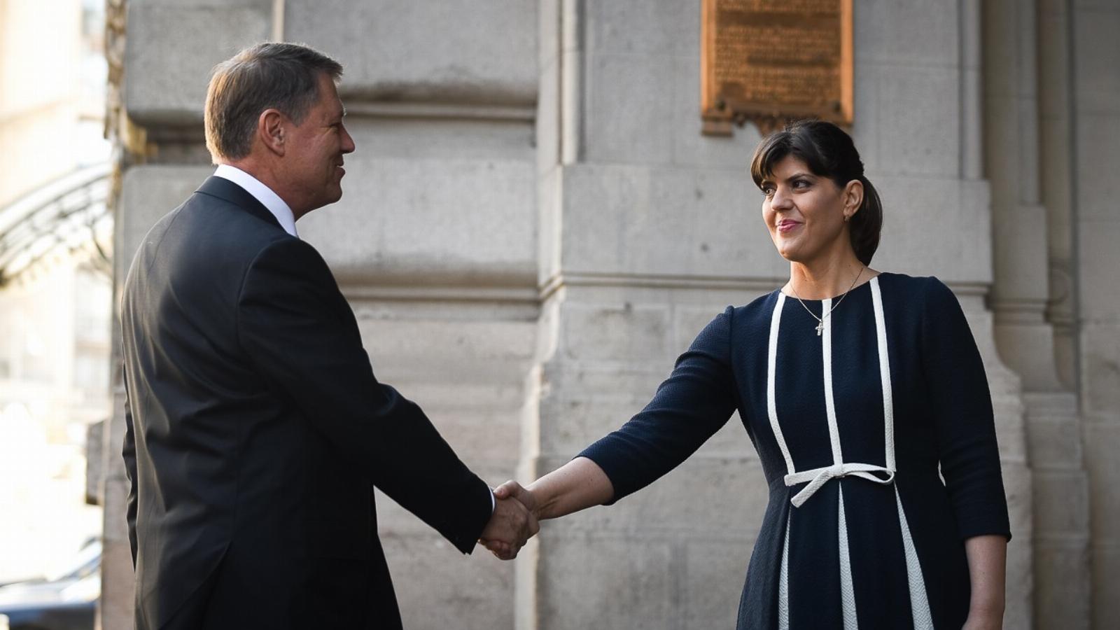 Klaus Johannis és Laura Codruta Kövesi főügyész FORRÁS: PRESIDENCY.RO