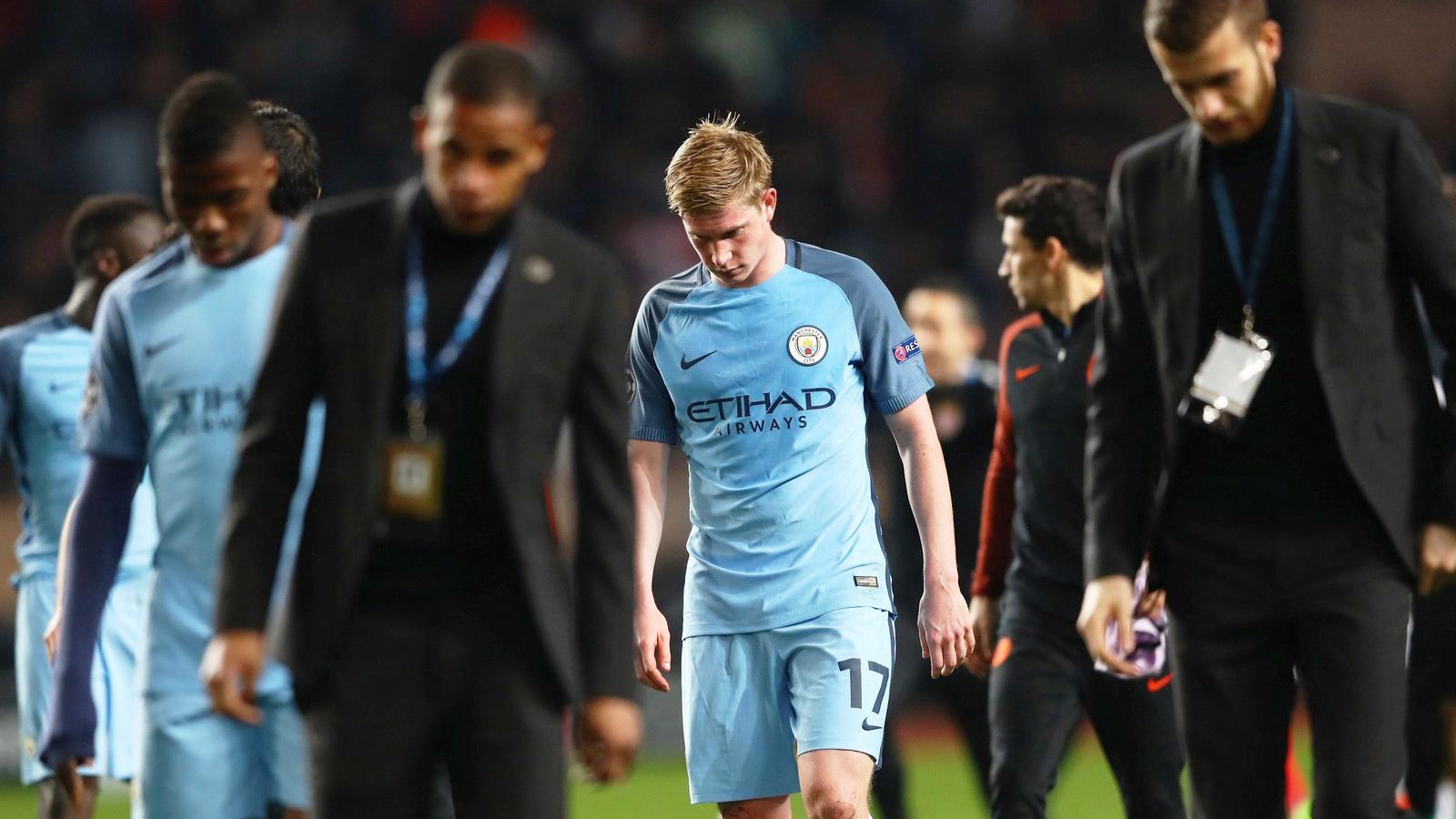 Kevin de Bruyne (középen) és a Manchester City elbúcsúzott a további küzdelmektől. FOTÓ: EUROPRESS/ GETTY IMAGES/MICHAEL STEELE