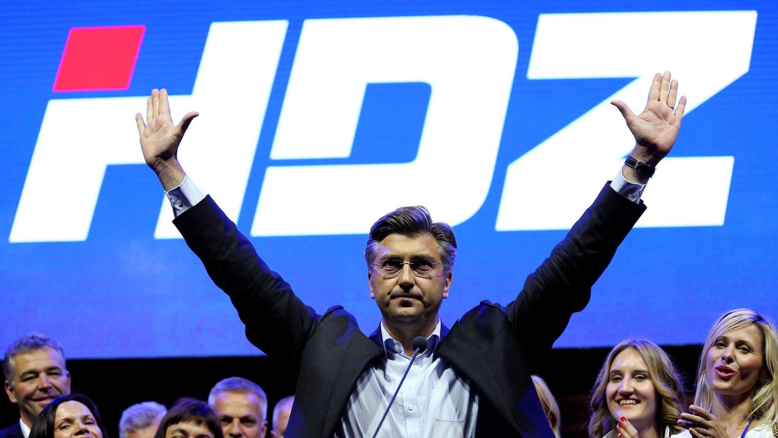 Andrej Plenkovic miniszterelnök, a HDZ elnöke FOTÓ: REUTERS/Antonio Bronic/File PictureRTSRLBI/File Photo