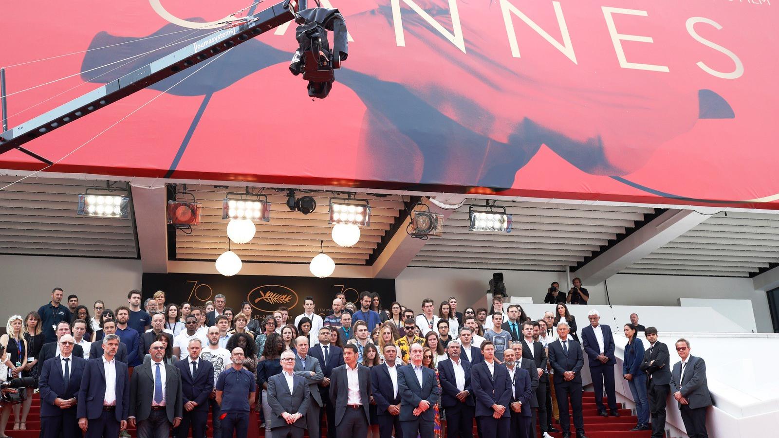 A Cannes-i filmfesztiválon egy perces csenddel emlékeztek a terrortámadás áldozataira. FOTÓ: Tristan Fewings/Getty Images