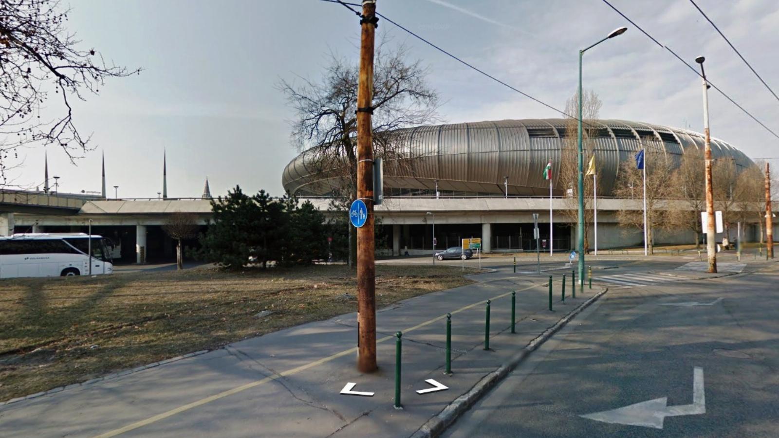 A Puskás Ferenc Stadion épülete a Google View-on (Stadionok megálló)