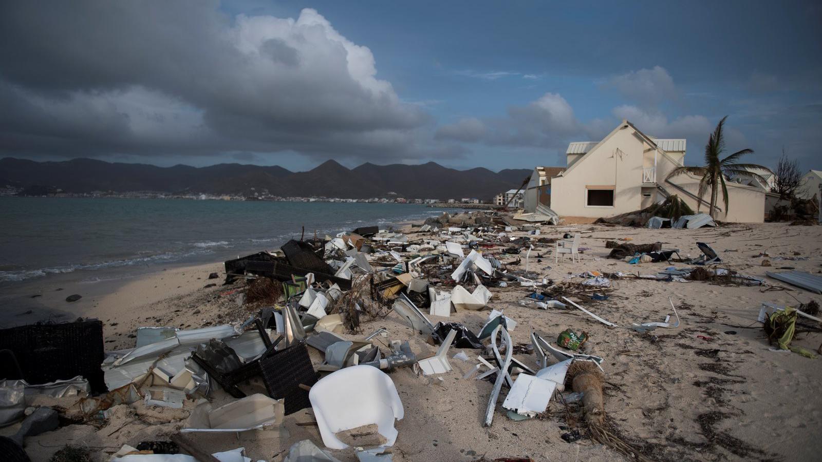 Saint Martin egy része vasárnap így nézett ki.  FOTÓ: MARTIN BUREAU / AFP