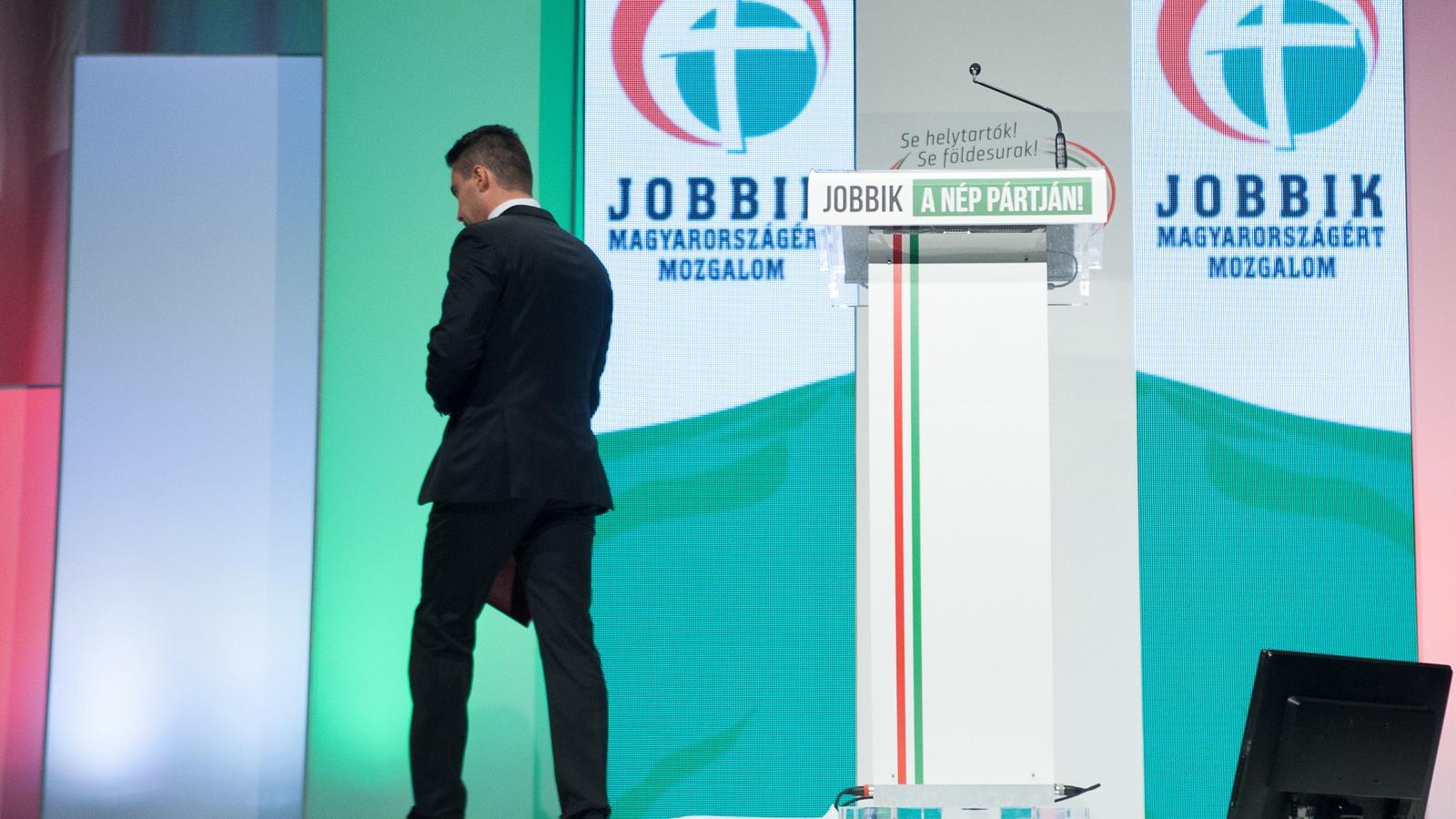 Vona Gábor a Jobbik évadnyitó rendezvényén. FOTÓ: Molnár Ádám