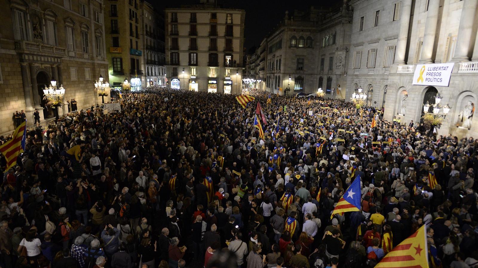 Tüntetés Barcelonában FOTÓ: Josep LAGO / AFP