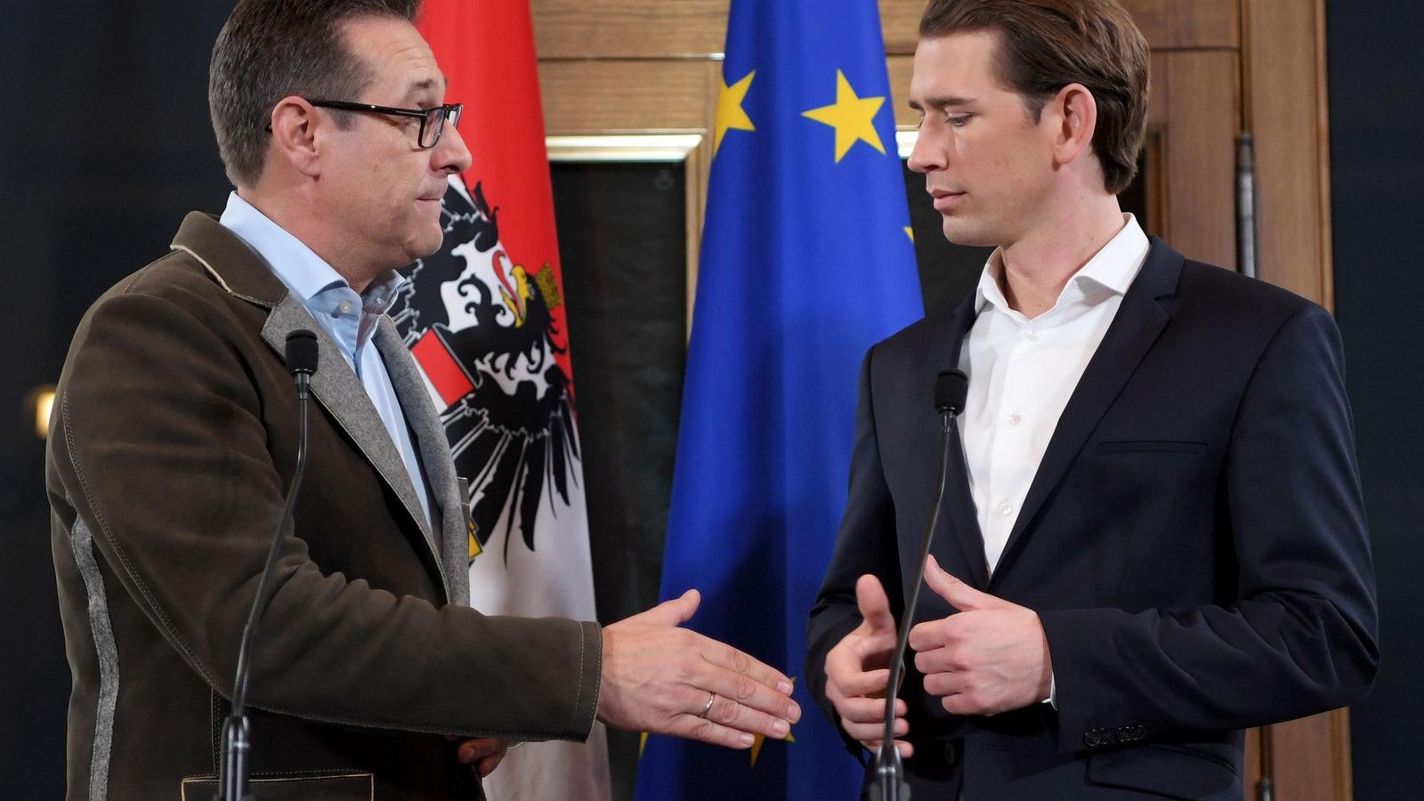 Sebastian Kurz és Heinz-Christian Strache FOTÓ: ROLAND SCHLAGER / APA / AFP