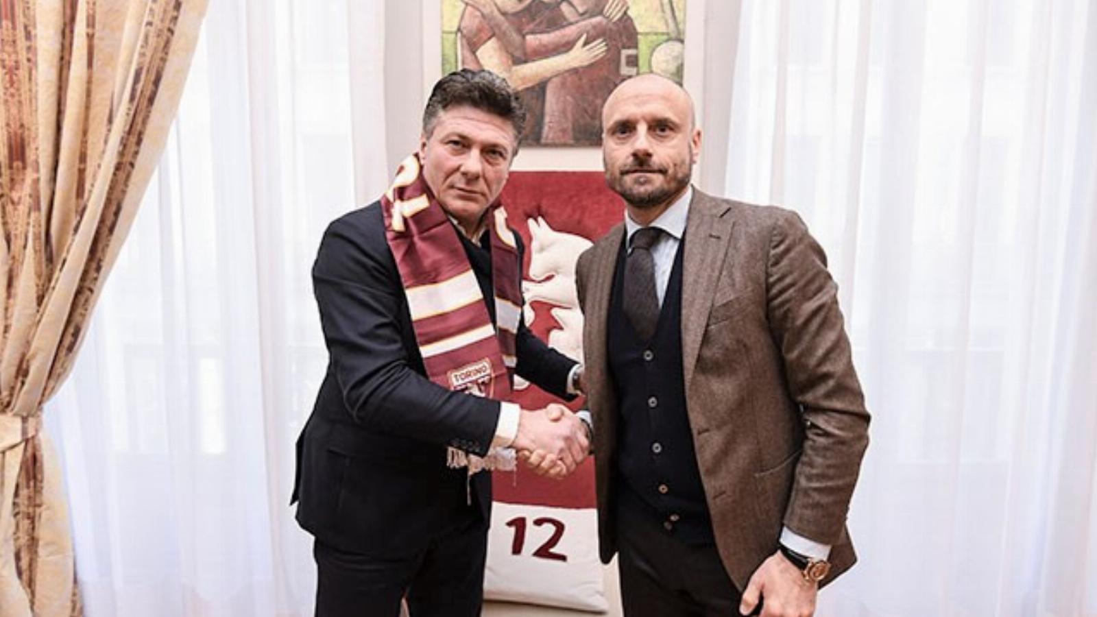 Szinisa Mihajlovics vezetőedző helyét Walter Mazzarri (balra) vette át. Forrás: torinofc.it