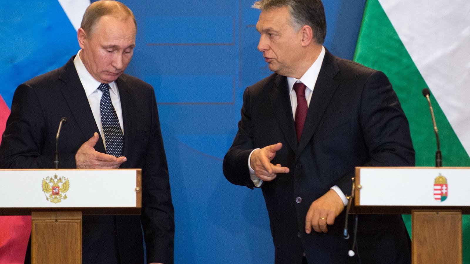 Putyin és Orbán Az orosz elnök rápirított a magyar miniszterelnökre: a hitel feltételeit nem lehet módosítani - Fotó: Tóth Gergő