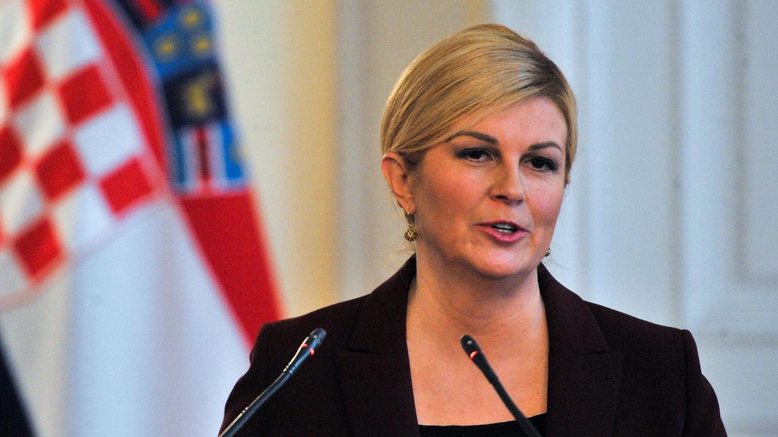 Kolinda Grabar-Kitarovic horvát államfő. Fotó: Samir Yordamovic / ANADOLU AGENCY 