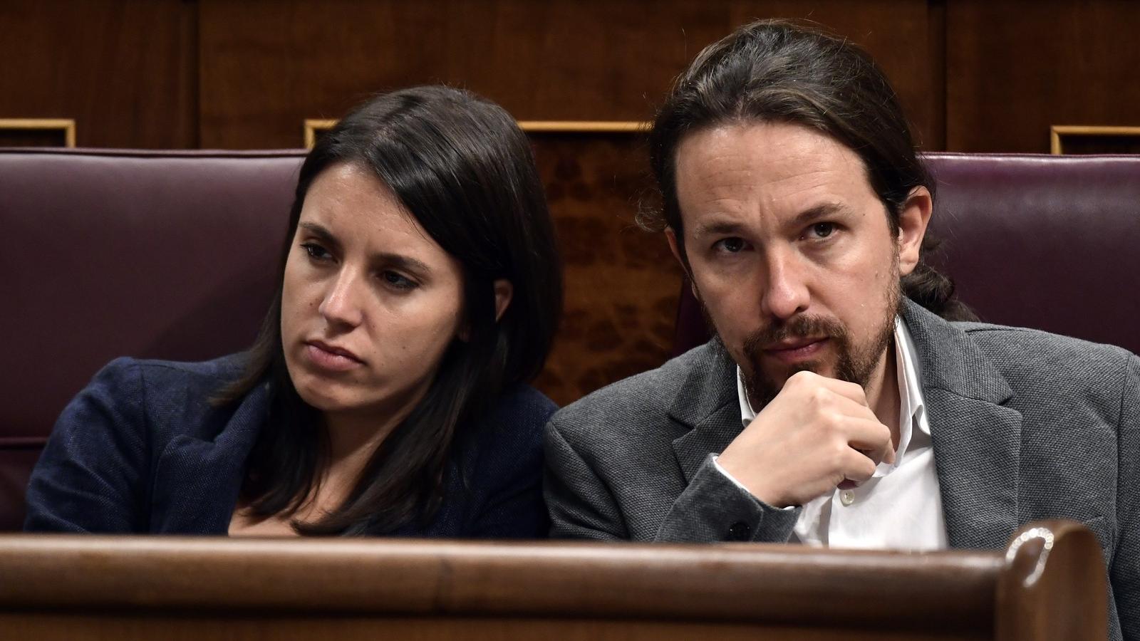 Pablo Iglesias és asszonya, Irene Montero - AFP fotó