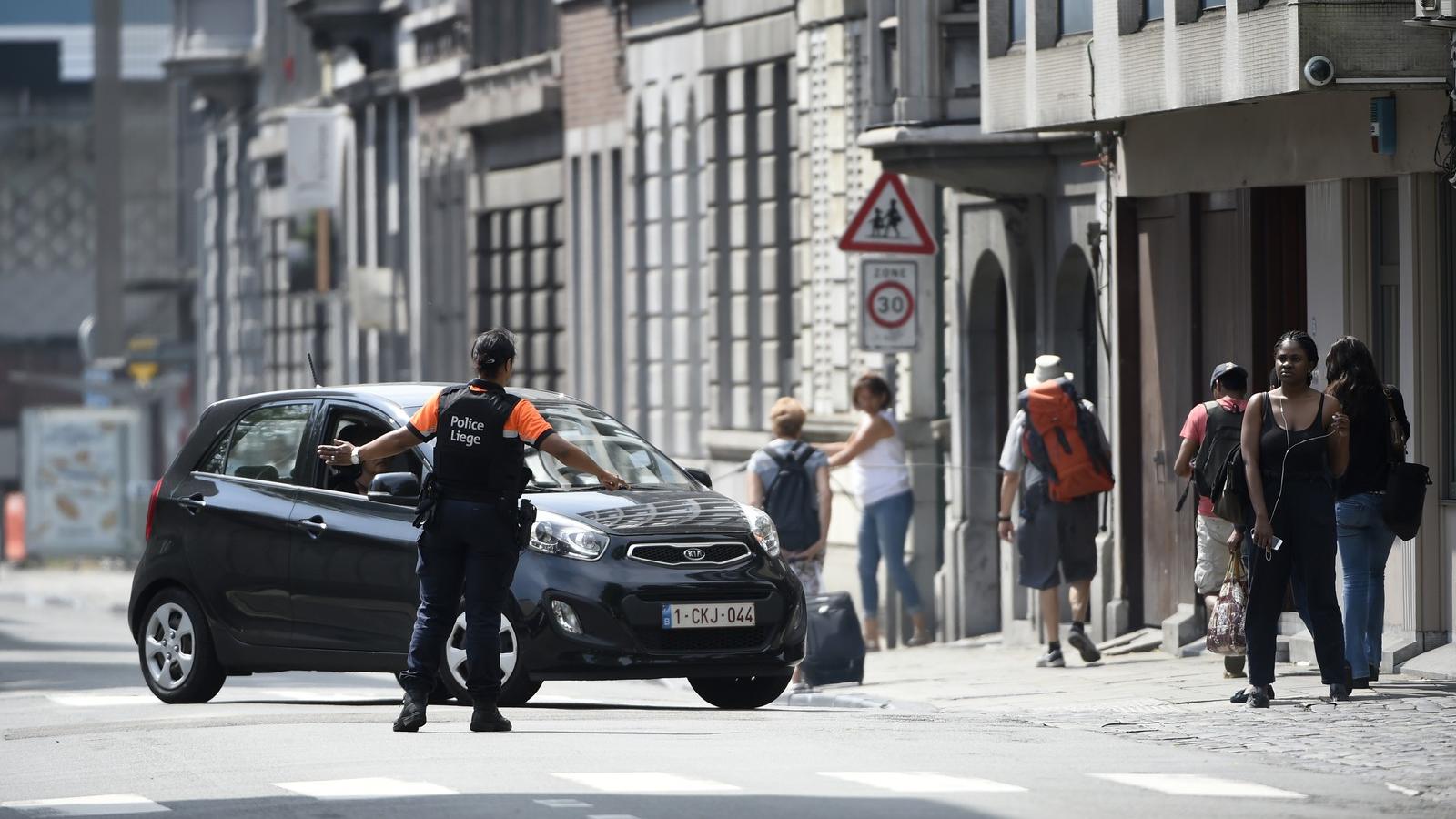 Rendőri lezárás a lövöldözés helyszínén. Fotó: JOHN THYS / AFP