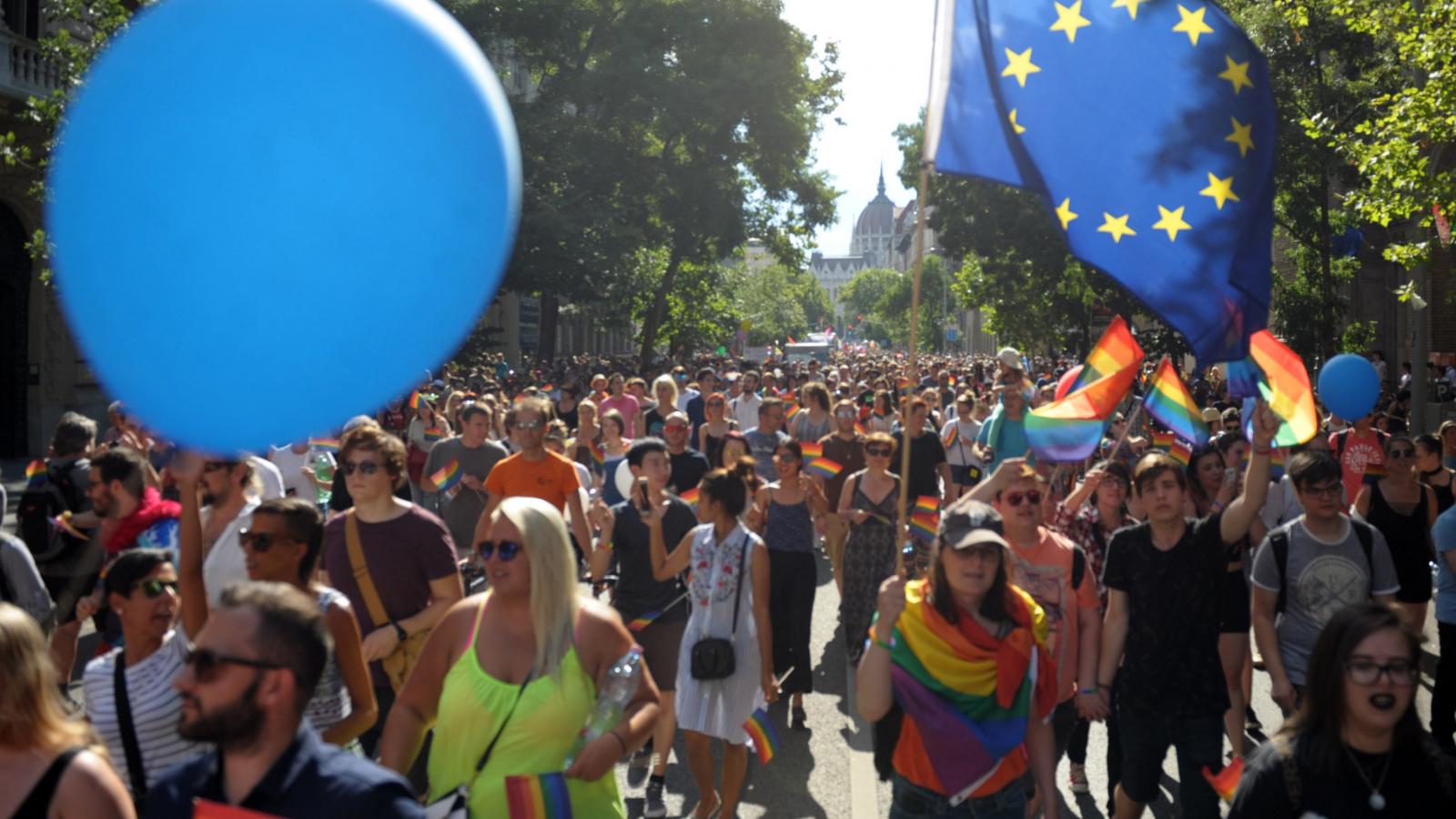 Budapest Pride. Felvonulás 2018. július 7. Városliget. FOTÓ: Tóth Gergő