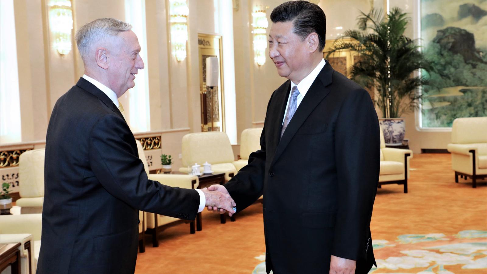 James Mattis és Hszi Csin-ping Pekingben, 2018. június 27-én. Fotó: LI GANG / XINHUA