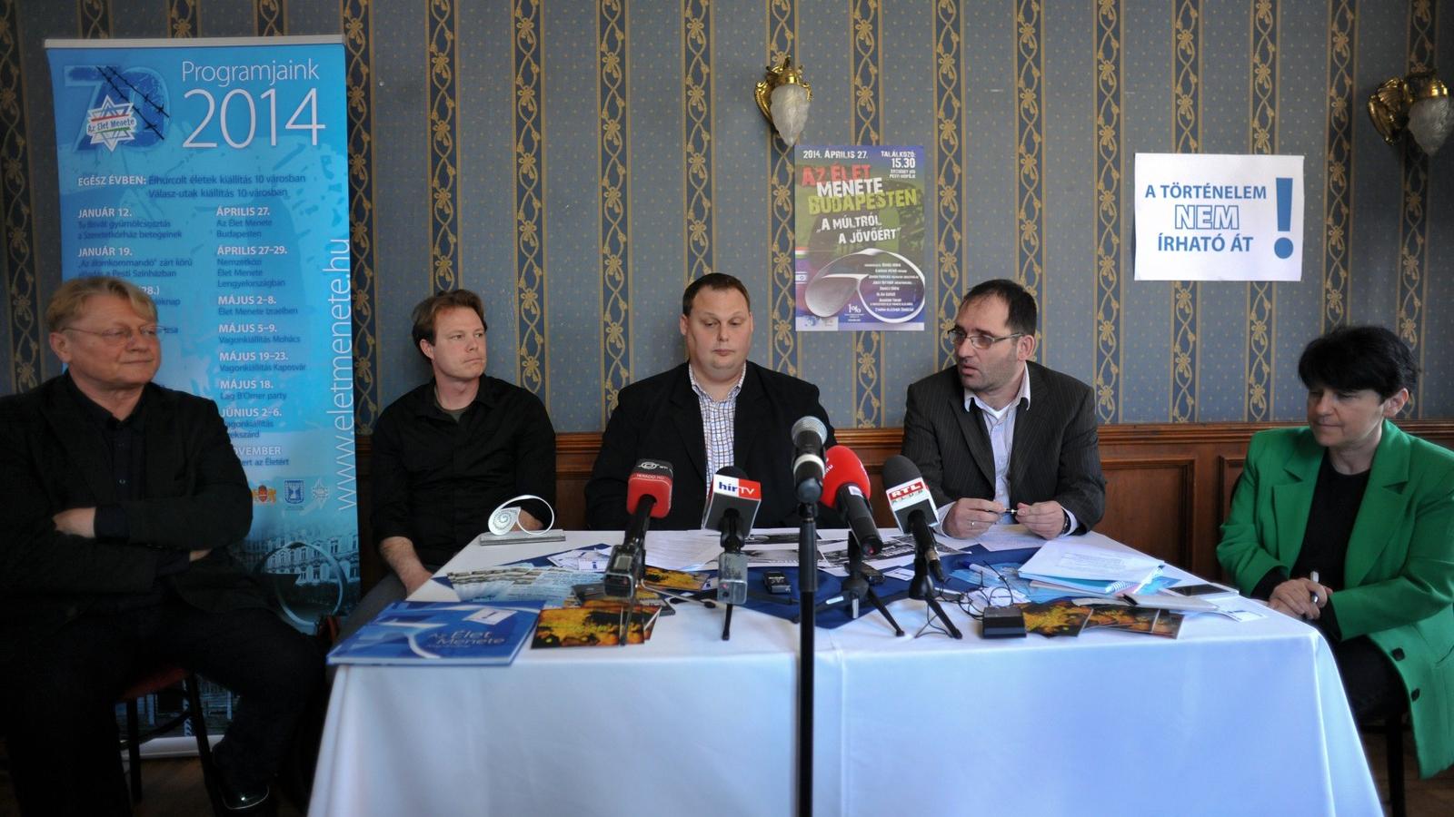 Az Élet Menetének eseményeit tegnap ismertették. Fotó: BIELIK ISTVÁN, Népszava