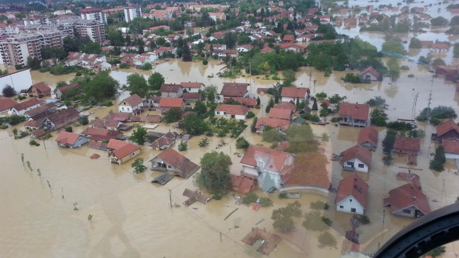 Az özönvízszerű esőzés több települést is víz alá kényszerített Bosznia-Hercegovinában FOTÓ: EUROPRESS/GETTY IMAGES