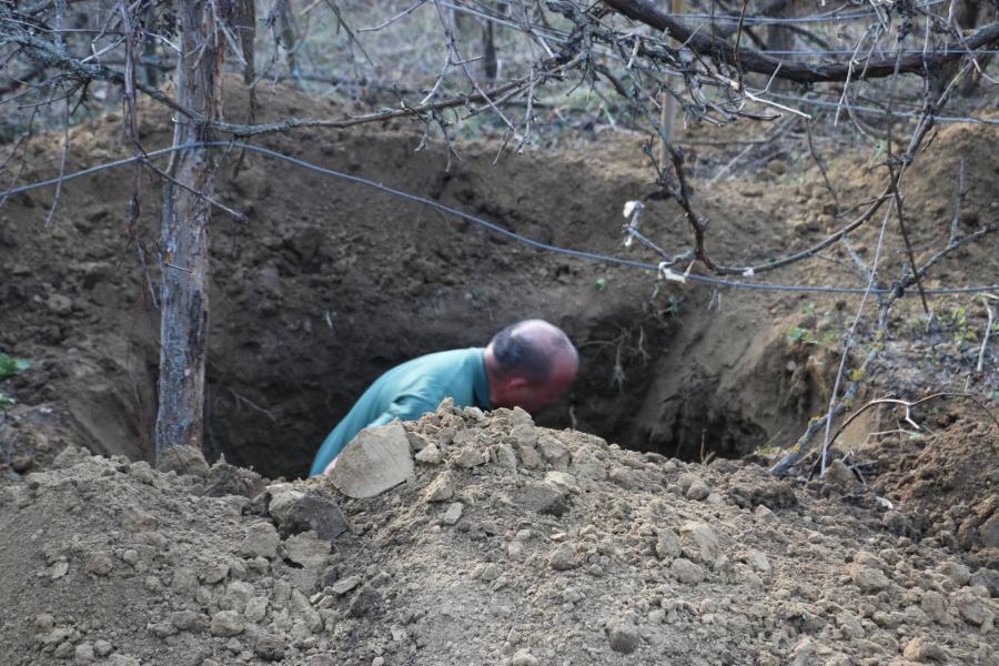 Idős női holttestet találtak Öreglakon egy kertben elásva (helyszíni fotók)