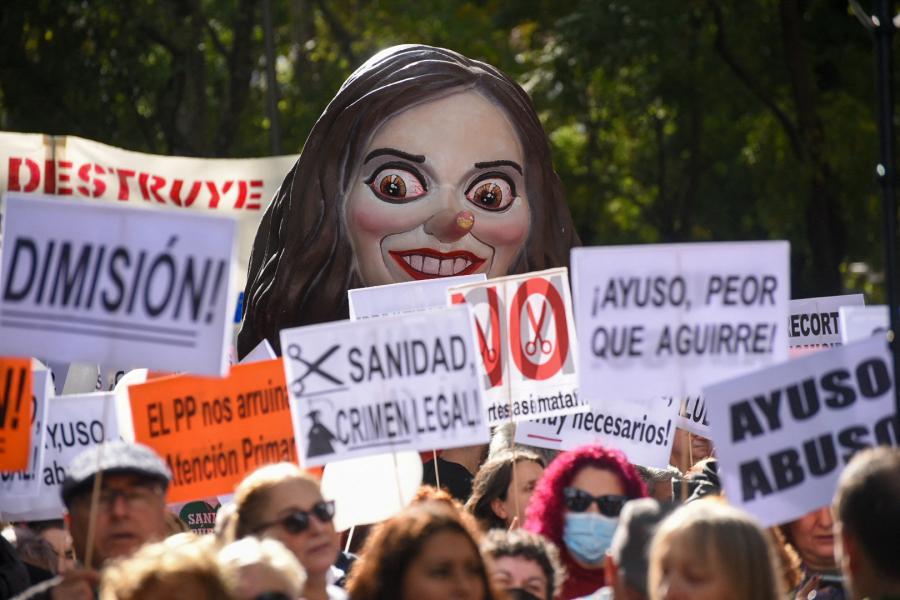 Százezrek tüntettek Madridban a közegészségügy helyzete miatt