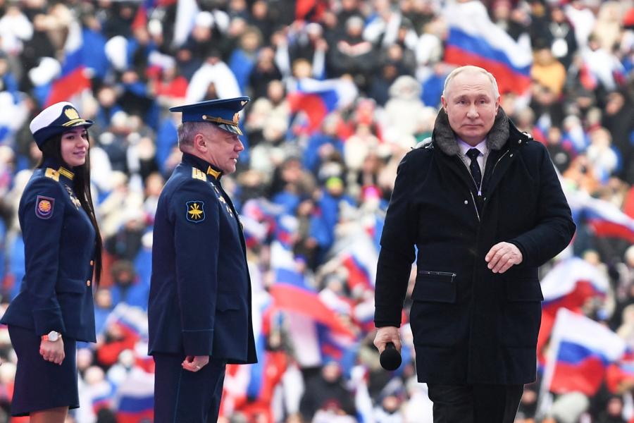Vlagyimir Putyin koncerttel ünnepelte az évfordulót, szerinte Oroszország a történelmi földjeiért harcol