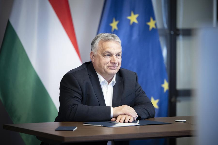 Orbán Viktor videókonferencián készült a kétnapos EU-csúcsra