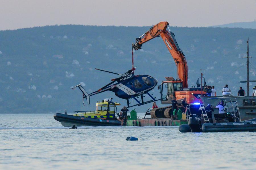ORFK: alkalmas volt a repülésre a Balatonba zuhant helikopter 