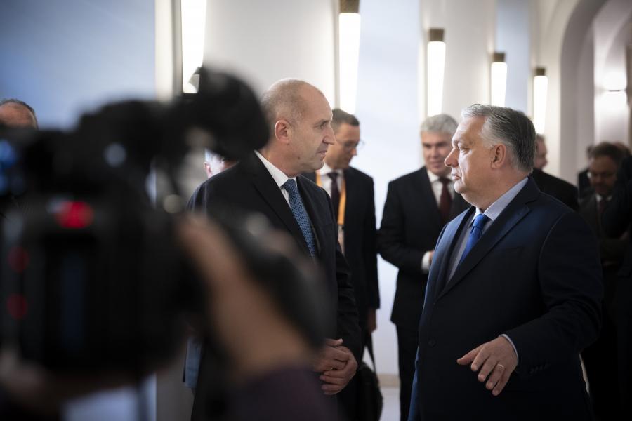 Orbán Viktor a Karmelitában fogadta a bolgár elnököt, akivel a magyar EU-elnökség programját is áttekintette 